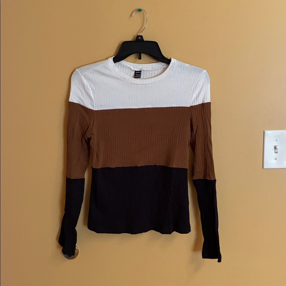 SHEIN Ribbed White Top